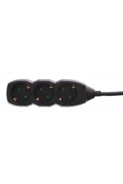 Well Prelungitor electric cu 3 prize, 5m, 3xG1.5mm², 3500W, 16A, negru
