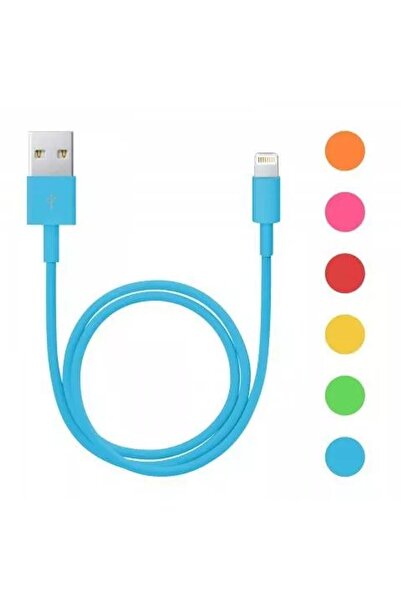 DELIGHT Cablu de date pentru iPhone 5 iPhone 6 invelis textil diferite culori 1m