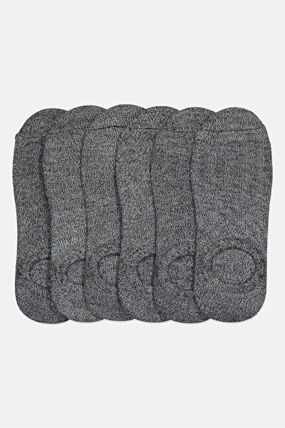 Ben Sherman Men 6 Pairs Brand Logo No Show Liner Socks, Dark Heather Grey