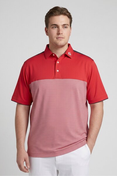 FootJoy Men Sportswear Fit Short Sleeve Golf Polo Shirt, Red