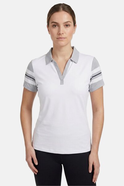 FootJoy Women Sportwear Fit Short Sleeve Golf Polo Shirt, White