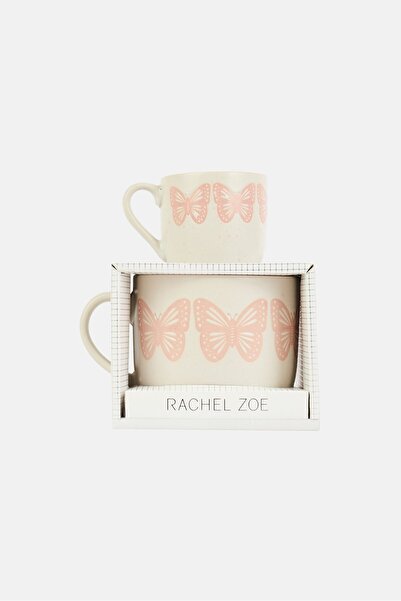 Rachel Zoe 2 Pcs Mom And Baby Butterflys Soup Mug 250 ml, Multicolor