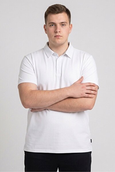 Layer 8 Men Sportswear Fit Short Sleeve Outdoor Polo Shirt, White