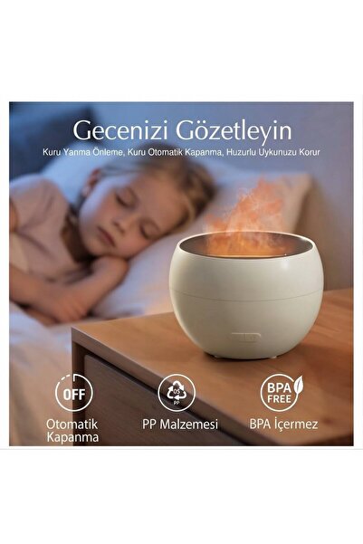 mykhediyevesanatatölyesi Flame Effect Aroma Diffuser Create a Peaceful Atmosp...