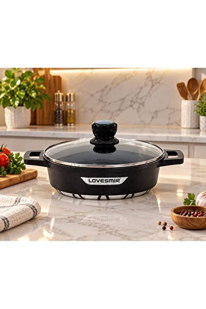 aljahwari 24cm frying pan with glass lid
