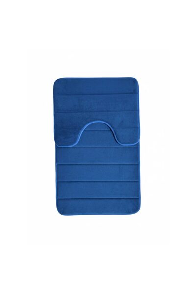 Flippy Bath Mats, 80x50 cm / 50x40 cm, Blue, Non-Slip, Absorbent, Set of 2 pi...
