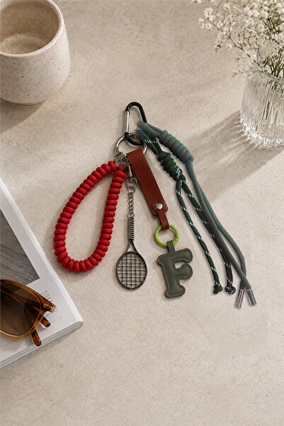 HomeStore Racket Letter Colorful String Keychain