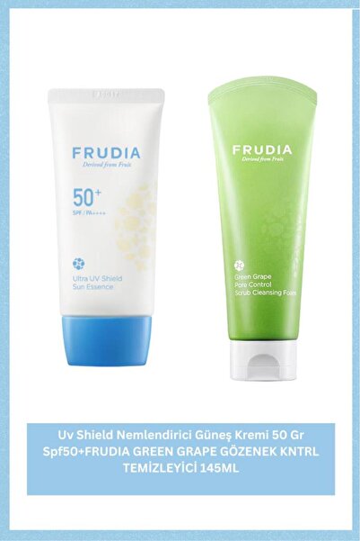 FRUDIA Green Grape Köpük Gözenek Kontrol Temizleyici 145 Ml & Uv Shield Nemle...