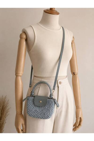 Longchamp el örgüsü kol çantası