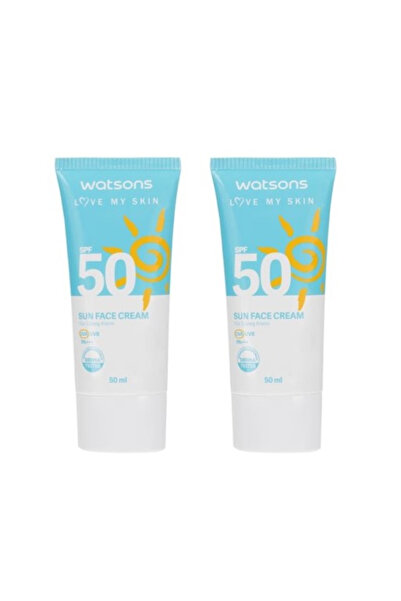 Watsons Sun, Yüksek Koruma Faktörlü, Güneş Yüz Kremi, SPF50 - 50 ml X 2 Adet