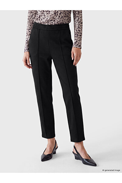 LC Waikiki Özmarka New Season Black Soft Touch Women's Sweatpants with Elasti...