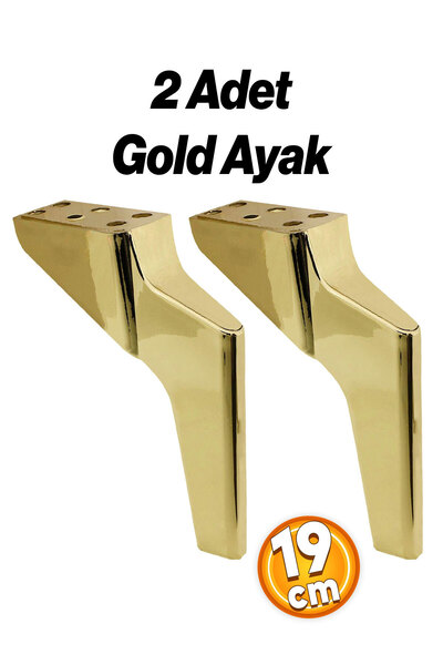 Badem10 Logan 2 Adet Gold Ayak Mobilya Kanepe Tv Ünitesi Konsol Koltuk Ayağı ...