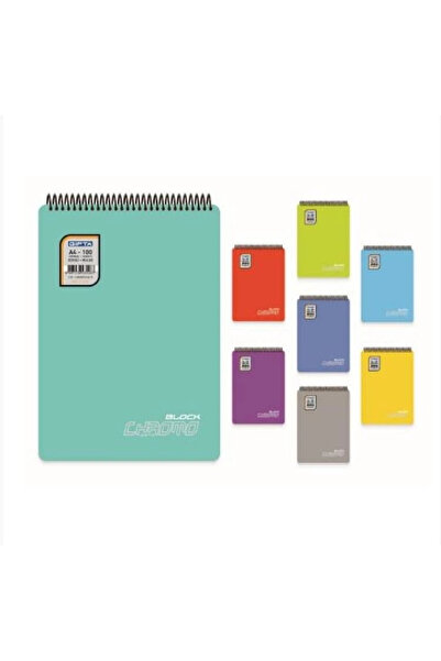Gıpta BLOCK ÜSTTEN SPİRALLİ PP. KAPAK A4 80YP. KARELİ DEFTER - 3336