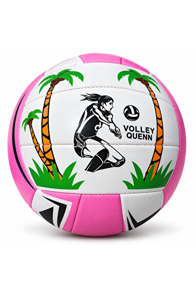 Genel Markalar Pembe Beyaz Voleybol Topu Renkli Desenli Spor ve Antrenman Topu