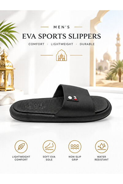 Generic Brand شباشب رجالية مفتوحة الأصابع بتصميم ثنائي اللون، ناعمة وخفيفة ال...