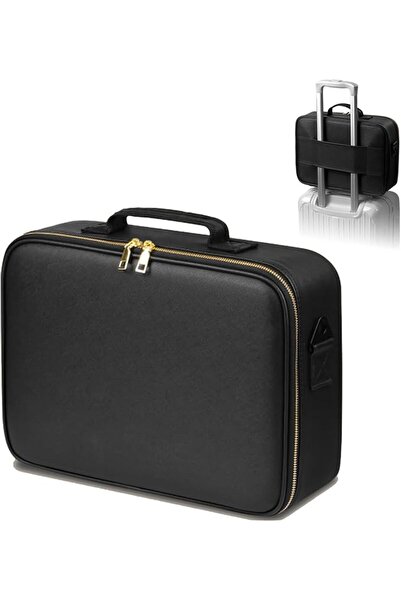 SYOSI Upgraded 15” Travel Makeup Bag with LED Mirror, 3 Color Modes & Dimming...