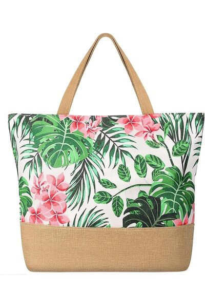 KASTWAVE Large Beach Bag for Women – Stylish Woven Straw Tote with Zipper, Wa...