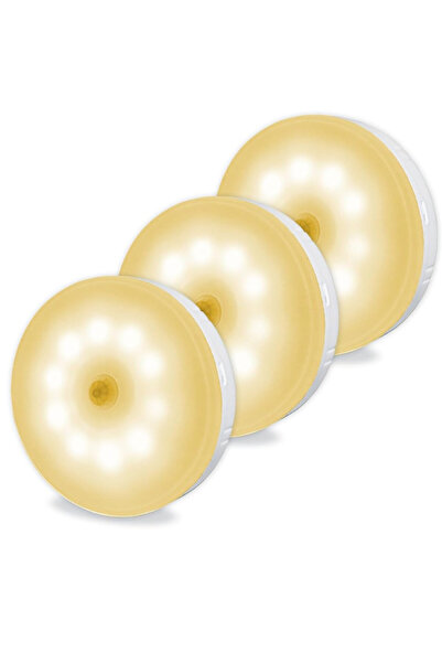 Generic Brand Set 3 lămpi LED, magnetice, noapte, senzor mișcare, USB, sub du...