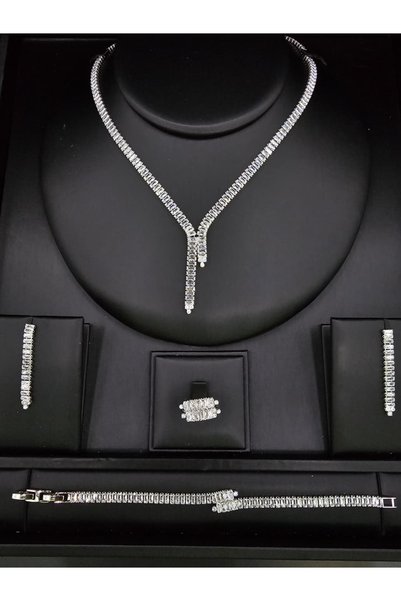 ABAS طقم اكسسوارات زركون تنس نزلة