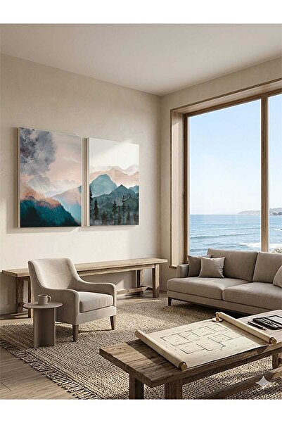 ocean velas Kanvas Tablo Dağların Fısıltısı Kanvas Seti ,Kanvas Tablo TKTVO-002-0093-16036