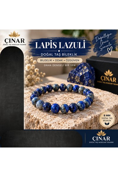Generic Brand Çınar Natural Stone Lapis Lazuli Natural Stone Bracelet – Wisdo...