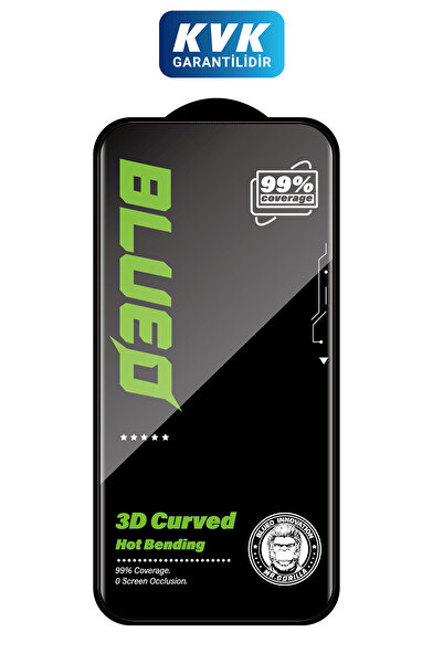 BLUEO iPhone 18 Pro Max Uyumlu 3D HD Tam Kaplayan Kavisli Ekran Koruyucu Cam ...