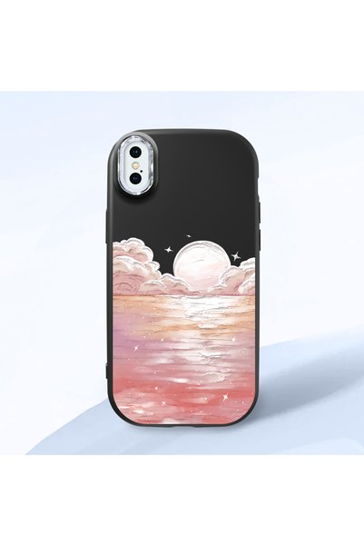 ucuc حافظة من السيليكون الأسود متوافقة مع هاتف iPhone X/XS مع حماية للكاميرا ...