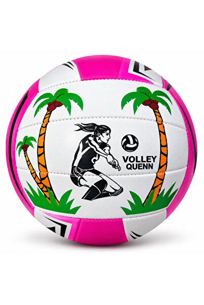 Genel Markalar Pembe Beyaz Voleybol Topu Renkli Desenli Spor ve Antrenman Topu