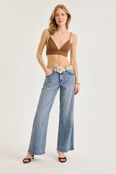 HomeStore Knitted Elastic Beaded Belt