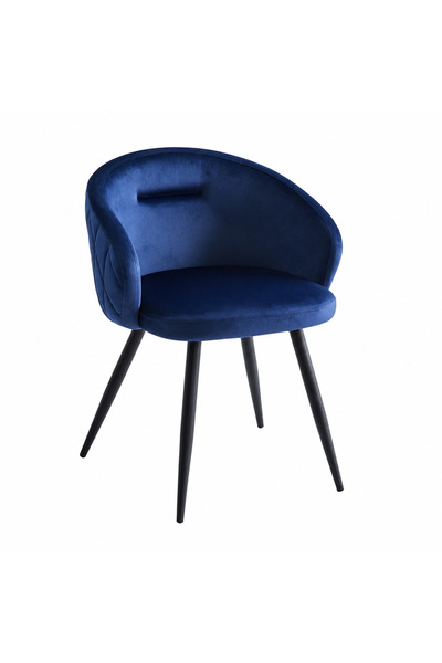 Generic Luxury Velvet Chair in Blue Color