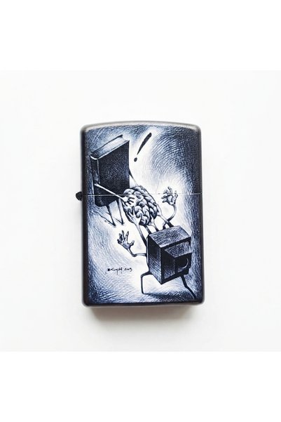 Otto Common Classic Metal Windproof Lighter - Zippo Style & Refillable 182