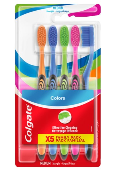Colgate Toothbrush Colors Family Pack 5Pcs