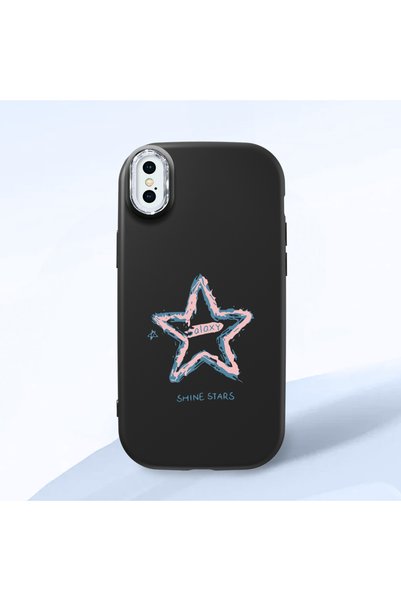 ucuc حافظة سيليكون سوداء متوافقة مع هاتف iPhone X/XS مع حماية للكاميرا ممتصة ...