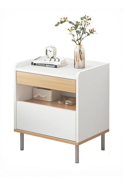 Bojasmiial Large-capacity MDF Engineering Board Storage Home Bedside Coffee T...