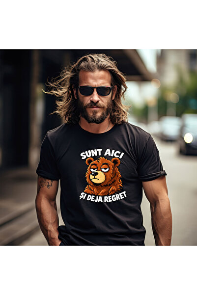 OKTANE Tricou Sunt aici si deja regret negru M