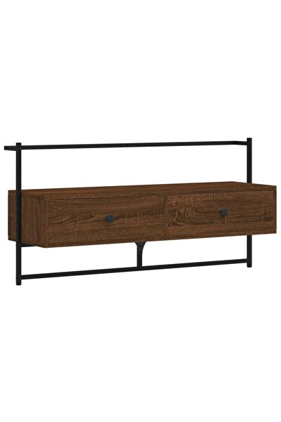 vidaxl Dulap TV montat pe perete, stejar maro, 100,5x30x51 cm, lemn