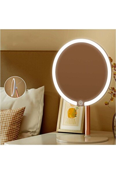 Arabest Rechargeable Tabletop Makeup Mirror with LED Lights,3 Color Modes,Dim...