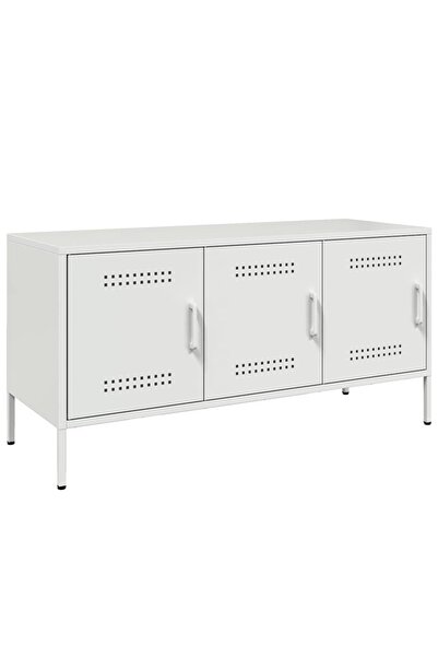 vidaxl Dulap TV, alb, 100,5x39x50,5 cm, oțel