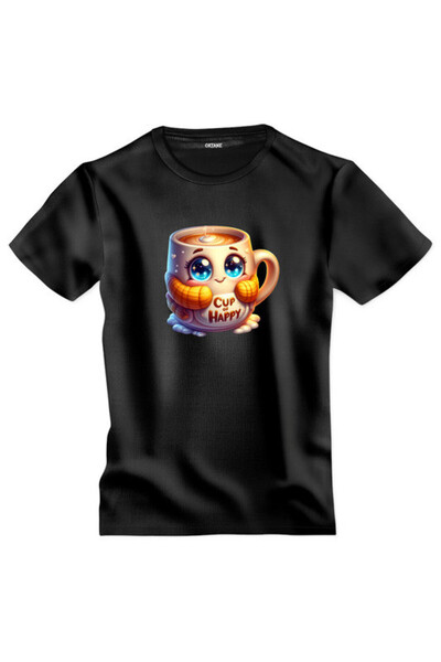 OKTANE Tricou Cup of happy negru M