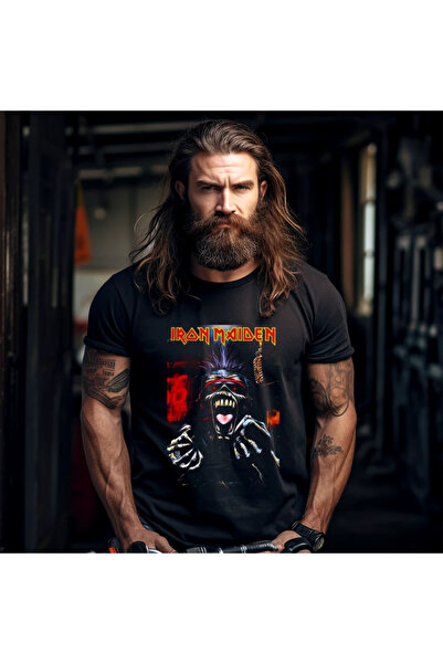 OKTANE Tricou Iron Maiden metal rock model 36 negru XS
