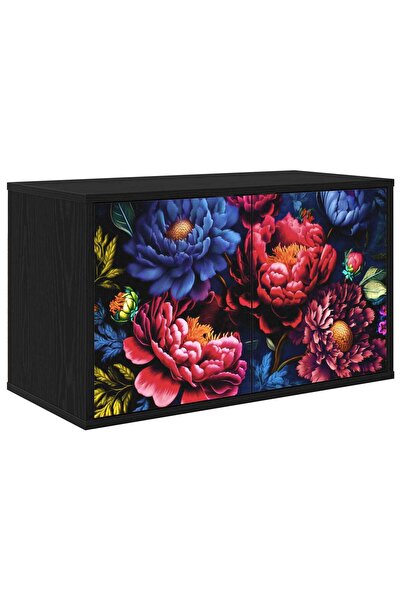 vidaxl Sistem de TV montat pe perete KIEL 69 x 33 x 40 cm Stejar Negru