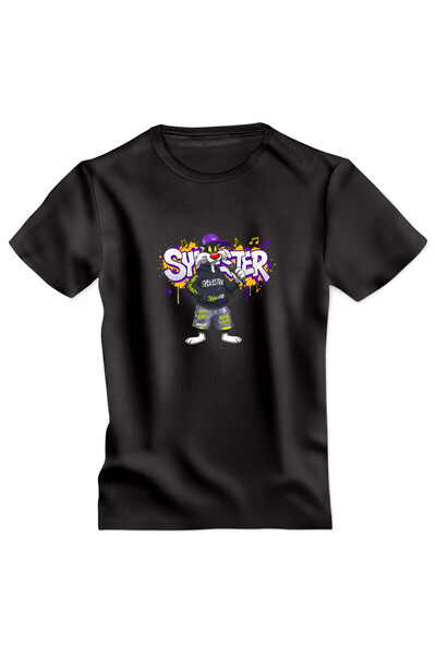 OKTANE Tricou Cartoon model 42 negru XL