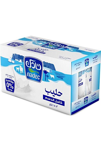 Nadeco حليب ناديك كامل الدسم طويل الأمد، 12 × 1 لتر