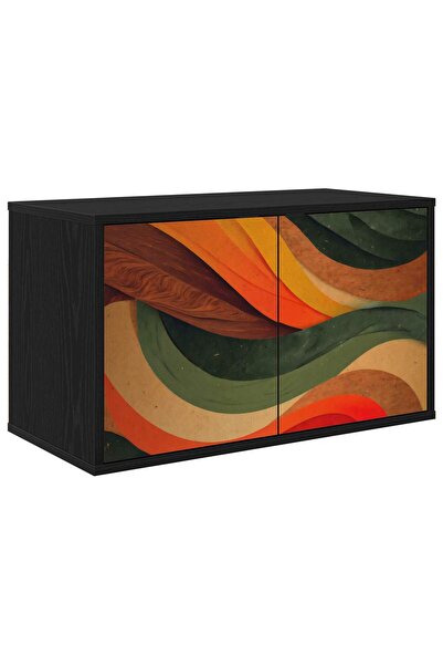 vidaxl Sistem de TV montat pe perete BONN 69 x 33 x 40 cm Stejar Negru