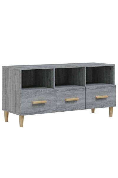 vidaxl Comodă TV, gri sonoma, 102x36x50 cm, lemn compozit