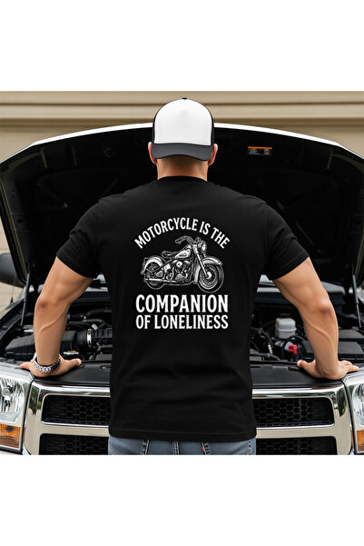 OKTANE Tricou Motorcycle is the companion of loneliness negru S