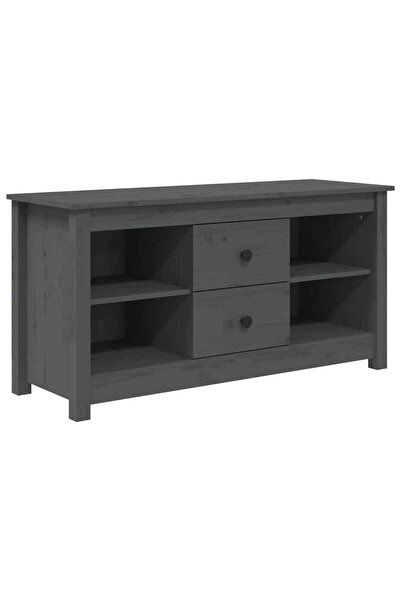 vidaxl Comodă TV, gri, 103x36,5x52 cm, lemn masiv de pin