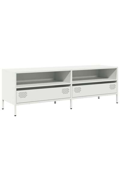 vidaxl Dulap TV, alb, 135x39x43,5 cm, oțel laminat la rece