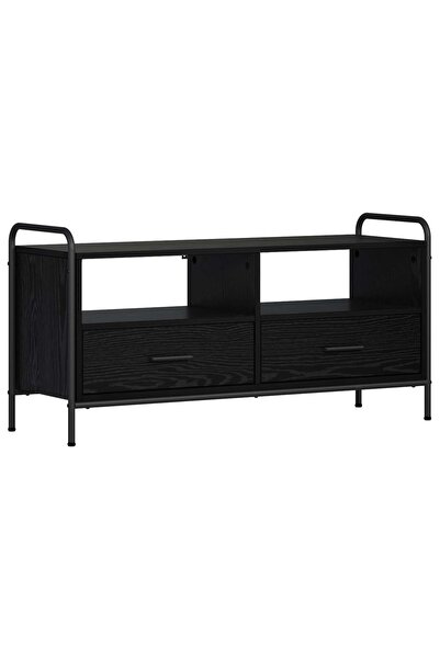 vidaxl Cabinet TV 67,5 x 33 x 50 cm Stejar Negru Lemn prelucrat