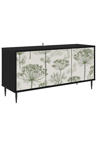 vidaxl Cabinet TV GOTHA 102 x 33 x 51 cm Stejar Negru Lemn prelucrat